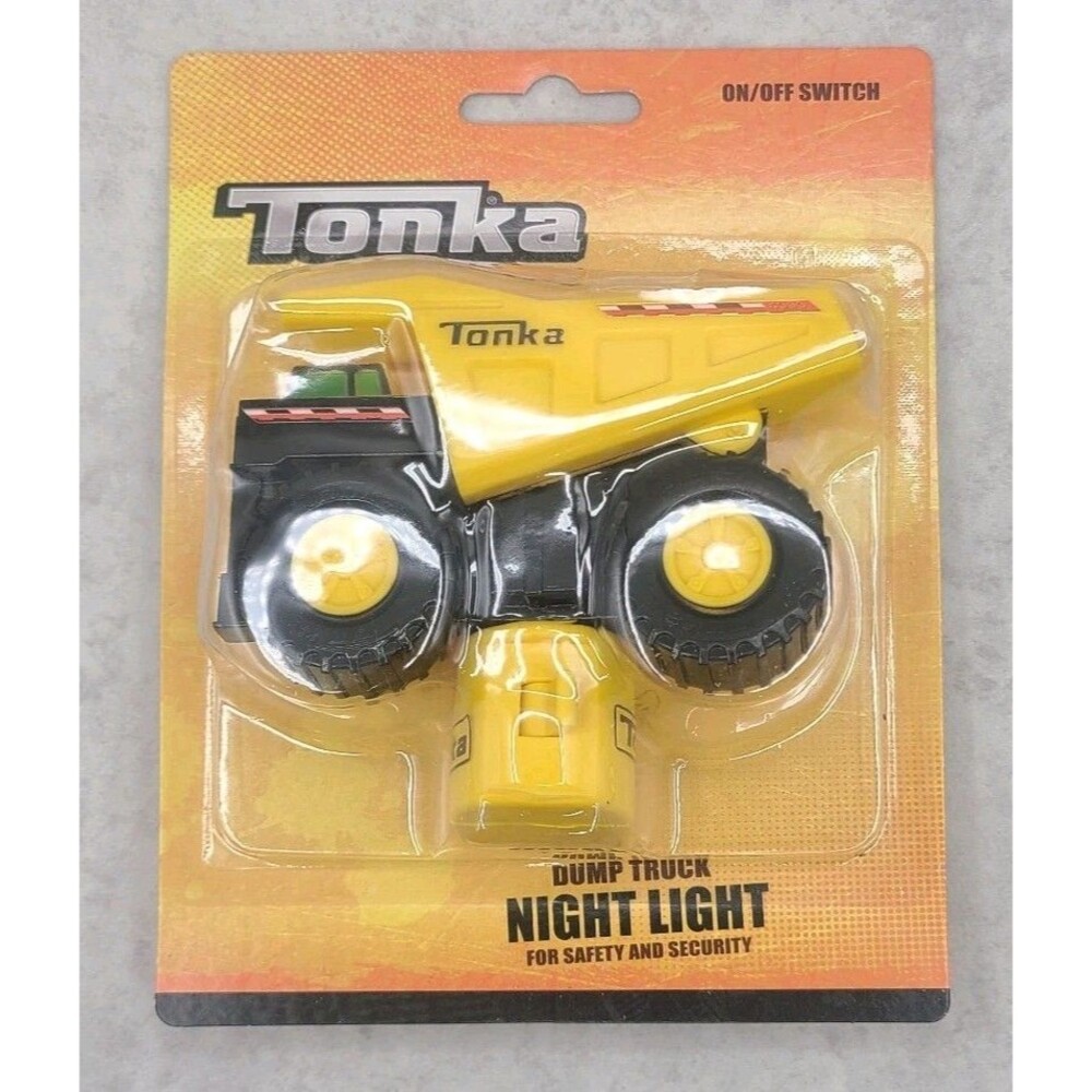 NOS 2013 Hasbro Yellow Tonka Dump Truck LED Night Light w On/Off Switch